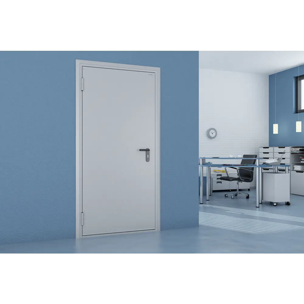 Дверь техническая 1080x2050 мм левая цвет светло-серый RAL7035 DOORHAN STLM-2073630 - Вид №3