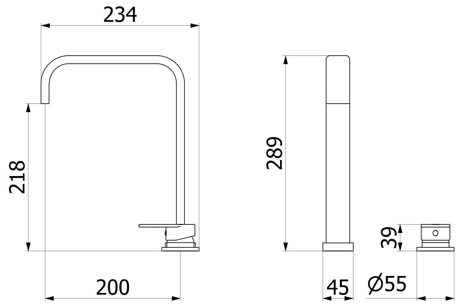 Однорычажный смеситель для раковины с автоматическим сливом IB Superbox ARCH-00110144 - Вид №2