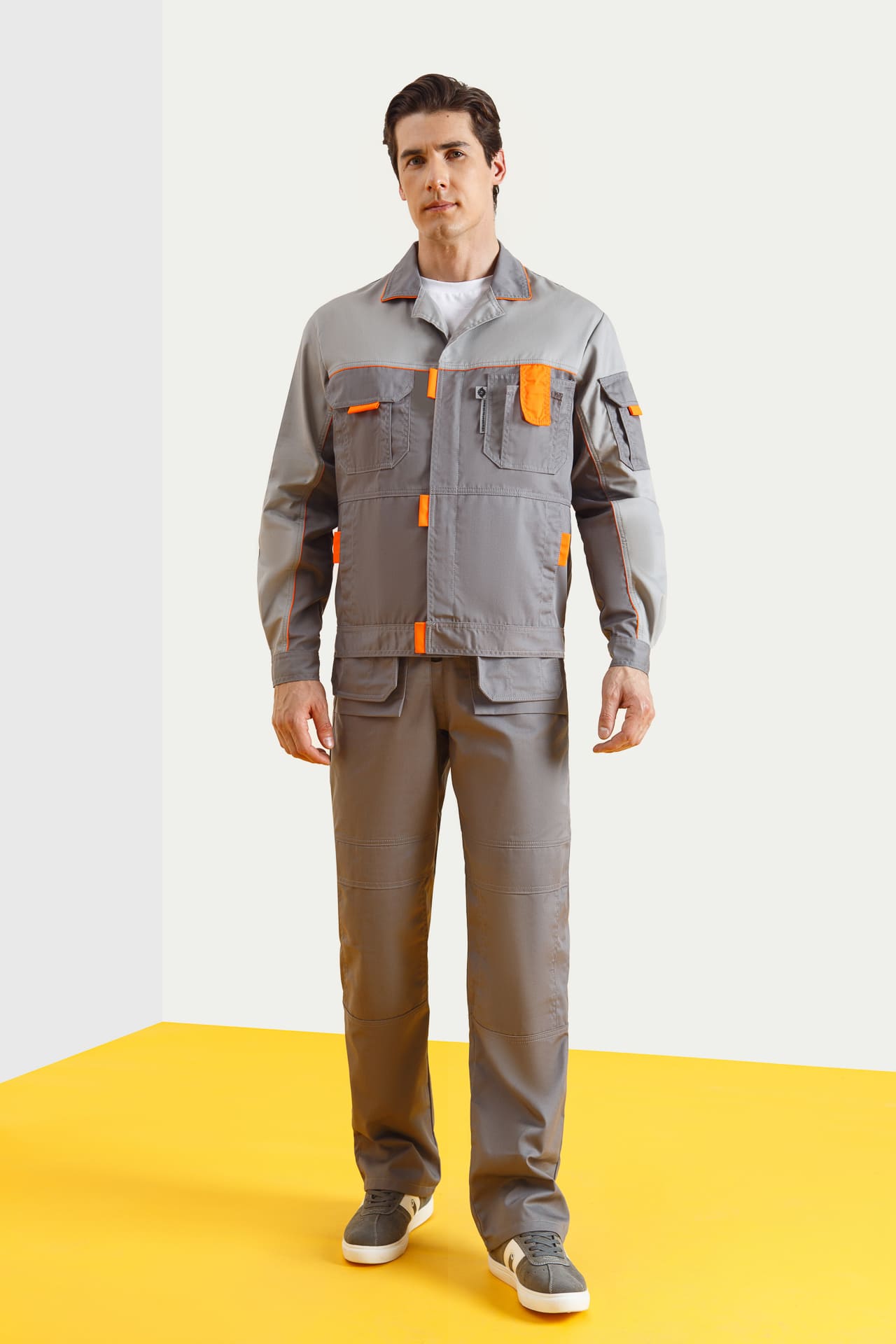 5039612 Костюм "Профессионал-2" темно-серый со светло-серым  Летняя спецодежда  размер 44-46/182-188  - Вид №7