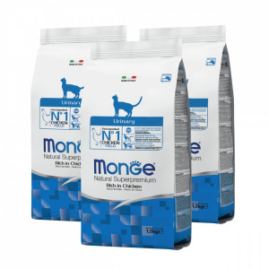 ПР0041252*3 Корм для кошек Cat Urinary профилактика МКБ сух. 1,5кг (упаковка - 3 шт) Monge