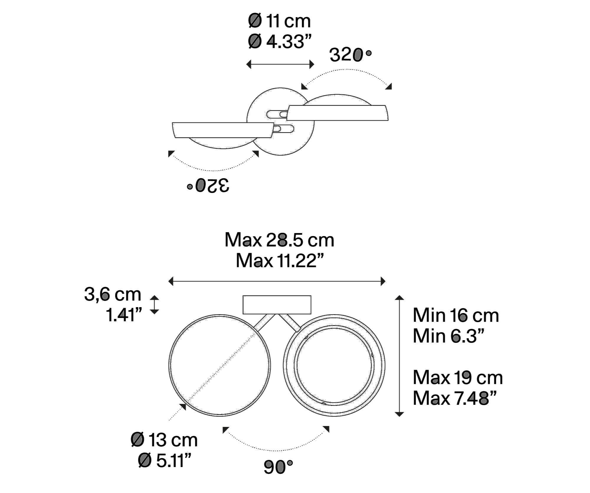 Алюминиевый регулируемый светодиодный настенный светильник Lodes ARCH-00010442 - Вид №3