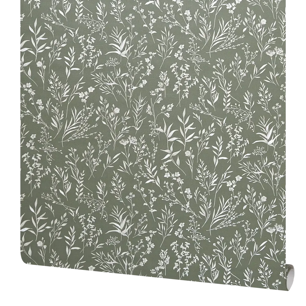 Victoria Stenova Lavanda - флизелиновые обои с растительным узором в зелёных тонах 89400061 STLM-1572554
