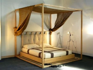 Cinius Кровать из деревянного татами с балдахином