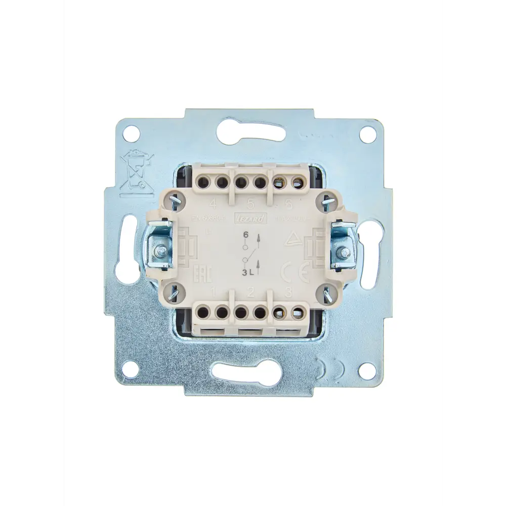 Выключатель встраиваемый Lezard Asti 1 клавиша цвет кремовый STLM-2013106 - Вид №2