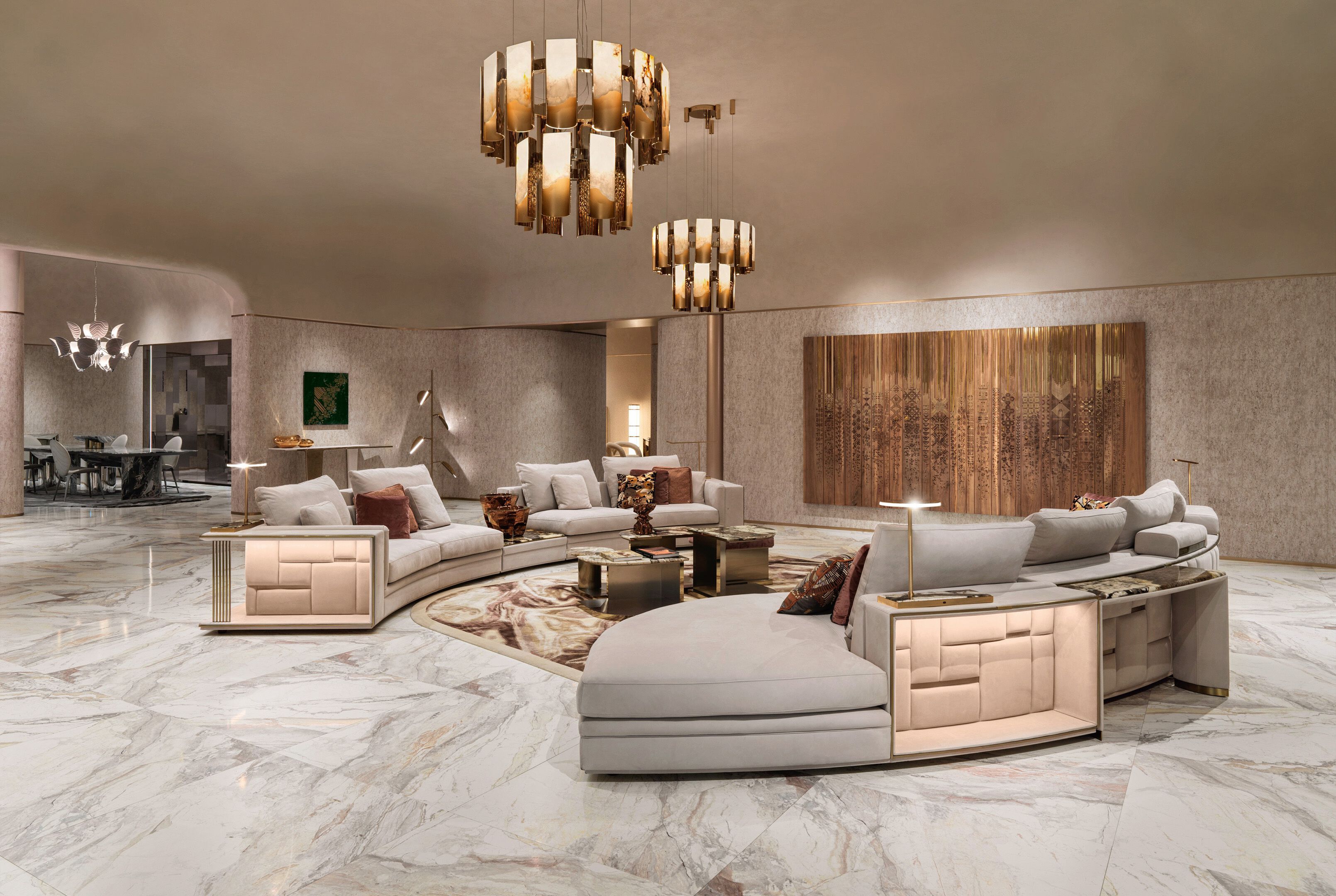 Кожаный модульный изогнутый диван Visionnaire Nomad ARCH-00108311 - Вид №11