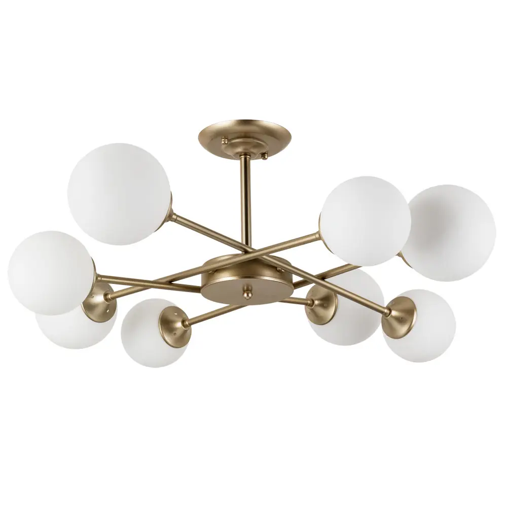Люстра потолочная Arte Lamp Marco 8 ламп 25 м² цвет золотистый 82717051 STLM-2142621 
