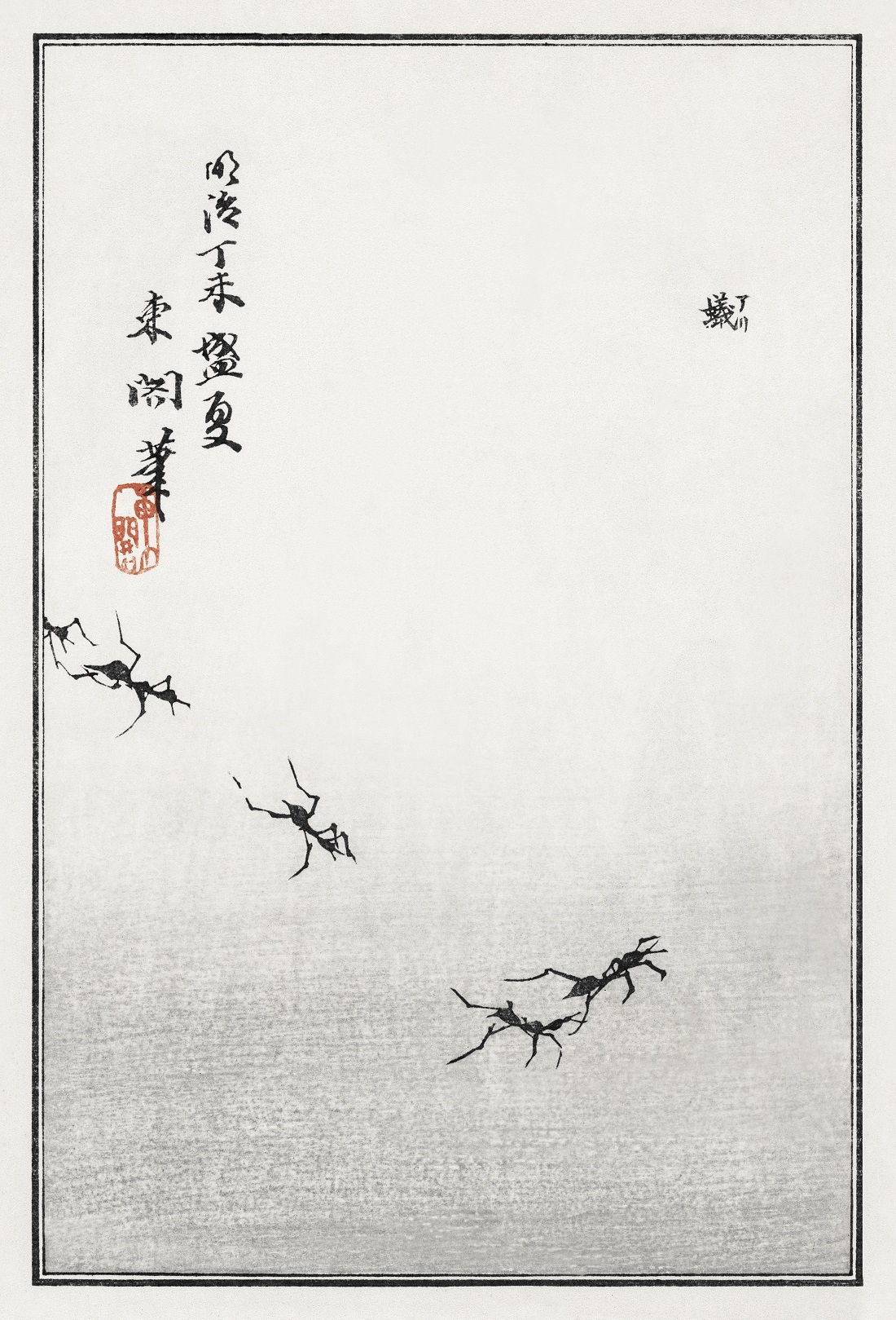 90011880 Плакат Просто Постер Моримото Токо – Иллюстрация муравьиной тропы 40x50 в раме STLM-0085210 ПРОСТОПОСТЕР