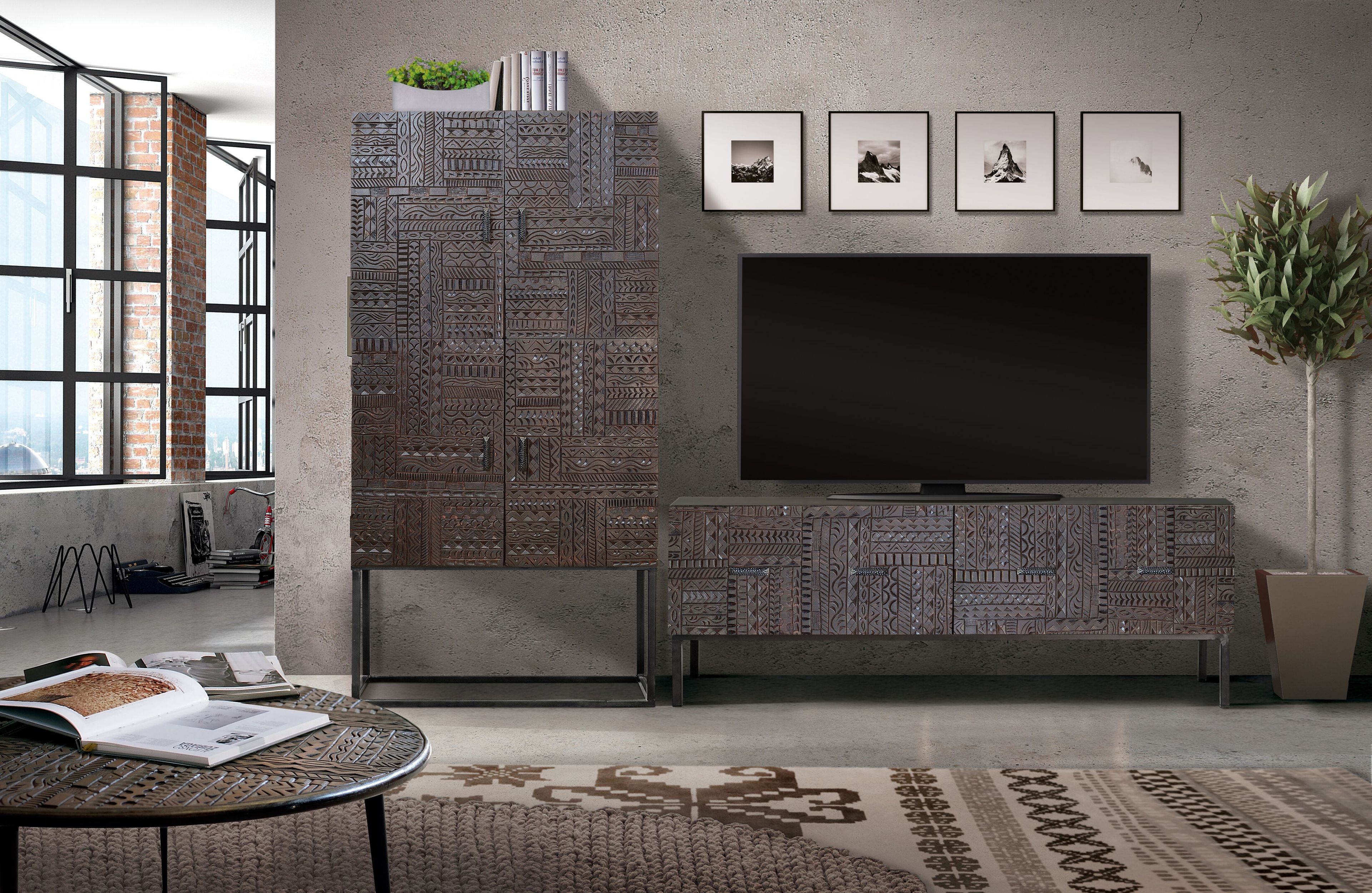 Сервант из манго с распашными дверцами Giner y Colomer Jeroglifico ARCH-00091855 - Вид №4