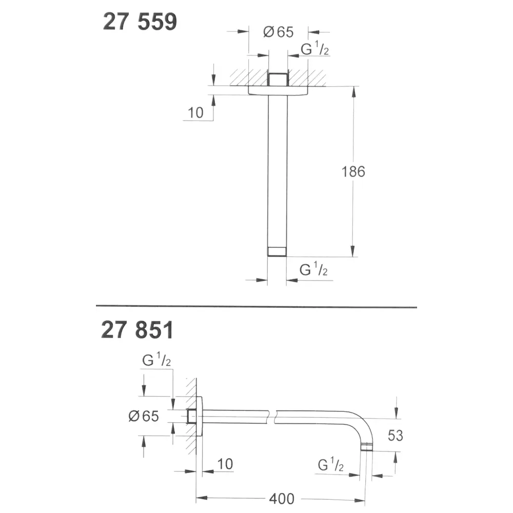 Излив для верхнего душа Grohe Tempesta STLM-2193661 - Вид №6