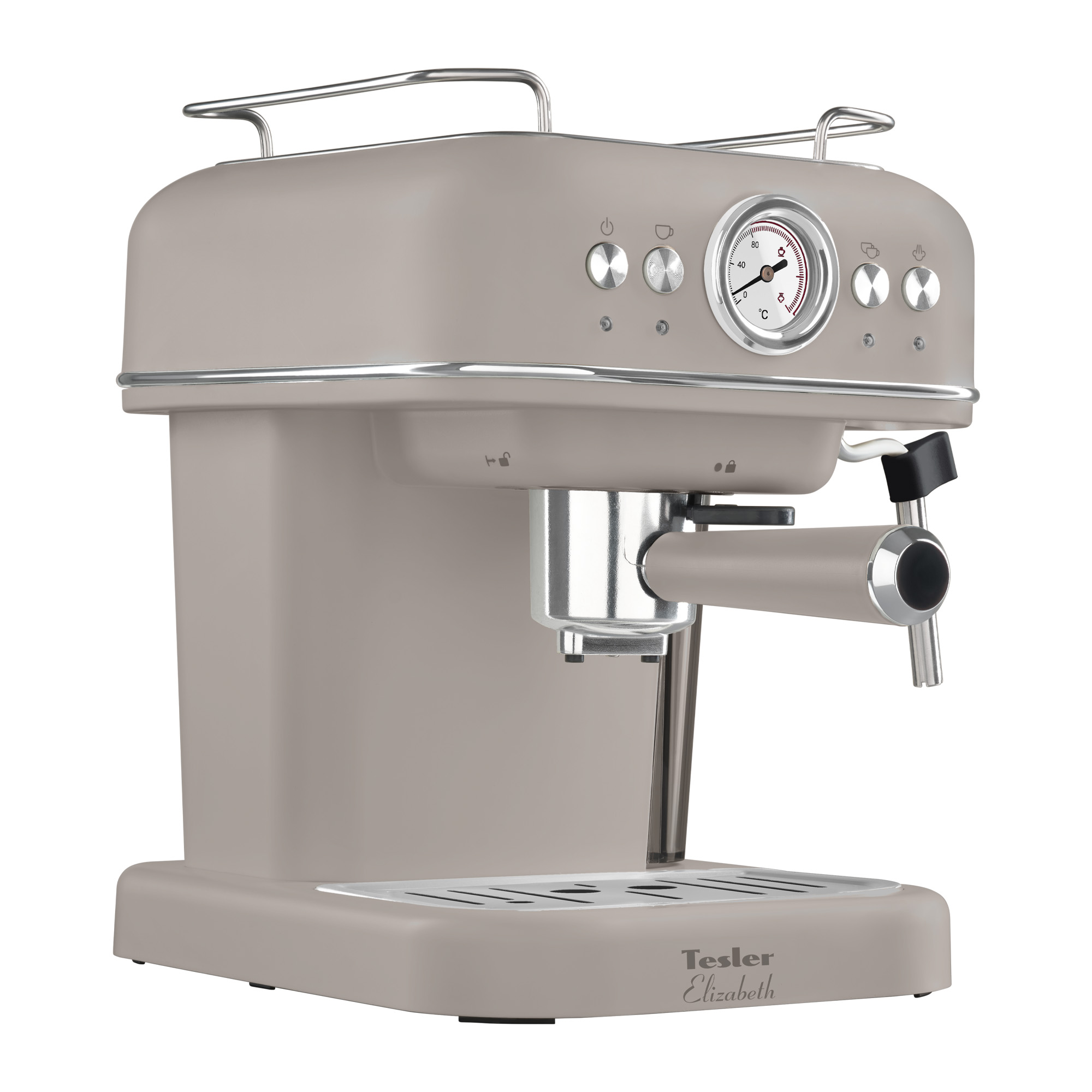 9146252 Кофеварка рожковая Tesler ECM-245 SAND GREY серый STDN-0017343