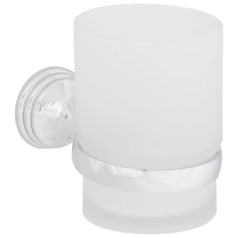 Стакан подвесной для зубных щёток Grampus «Laguna», одинарный, стекло, цвет хром STLM-2063963