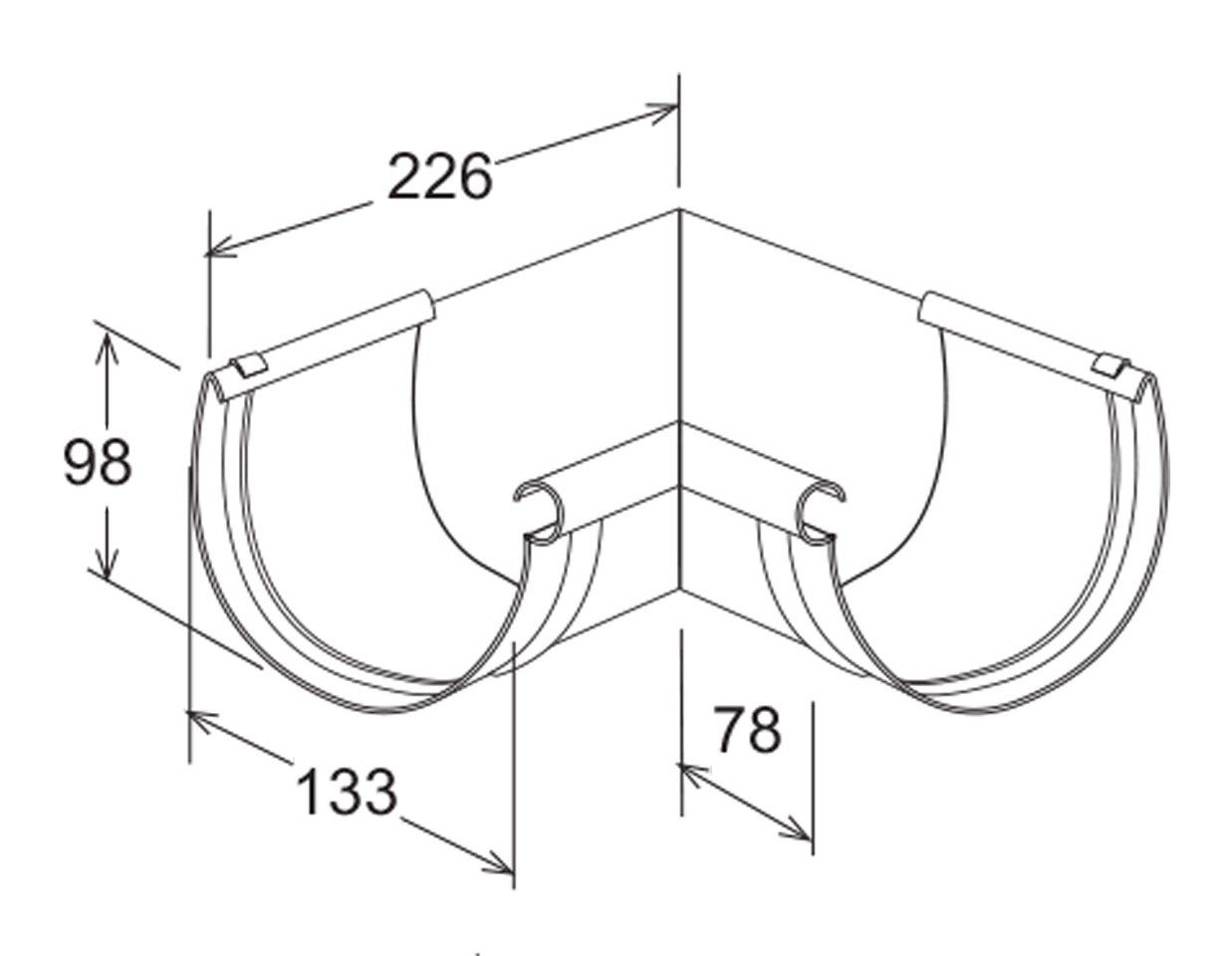 Внутренний угловой желоб 145 First Corporation First Plast ARCH-00047541 - Вид №2
