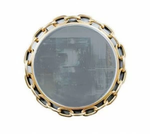 Зеркало настенное большое круглое в раме-цепи золотое Nexus UNICO ДИЗАЙНЕРСКИЕ 255255 Золото;черный