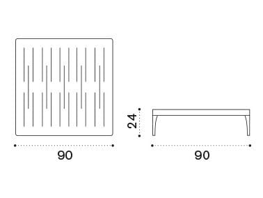 Алюминиевый квадратный садовый стол Ethimo ARCH-00124444 - Вид №4
