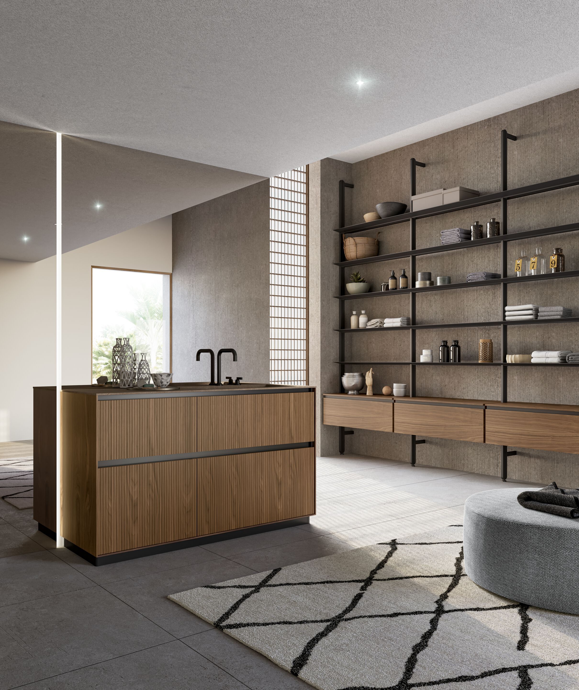 Шкаф для умывальника canneté с выдвижными ящиками Birex трек ARCH-00062168 - Вид №1