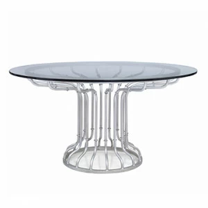 Обеденные столы 09210-640-024 Café Dining Table Base - Antique Silver Ambella