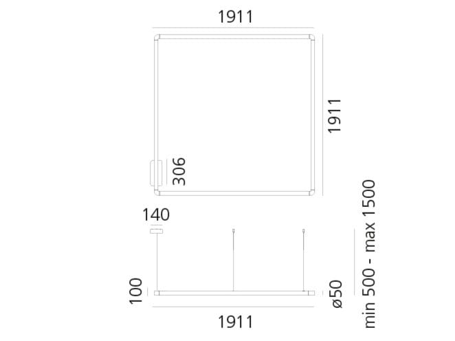 Метакрилат Dimmable светодиодный подвесной светильник Artemide алфавит света ARCH-00095060 - Вид №4