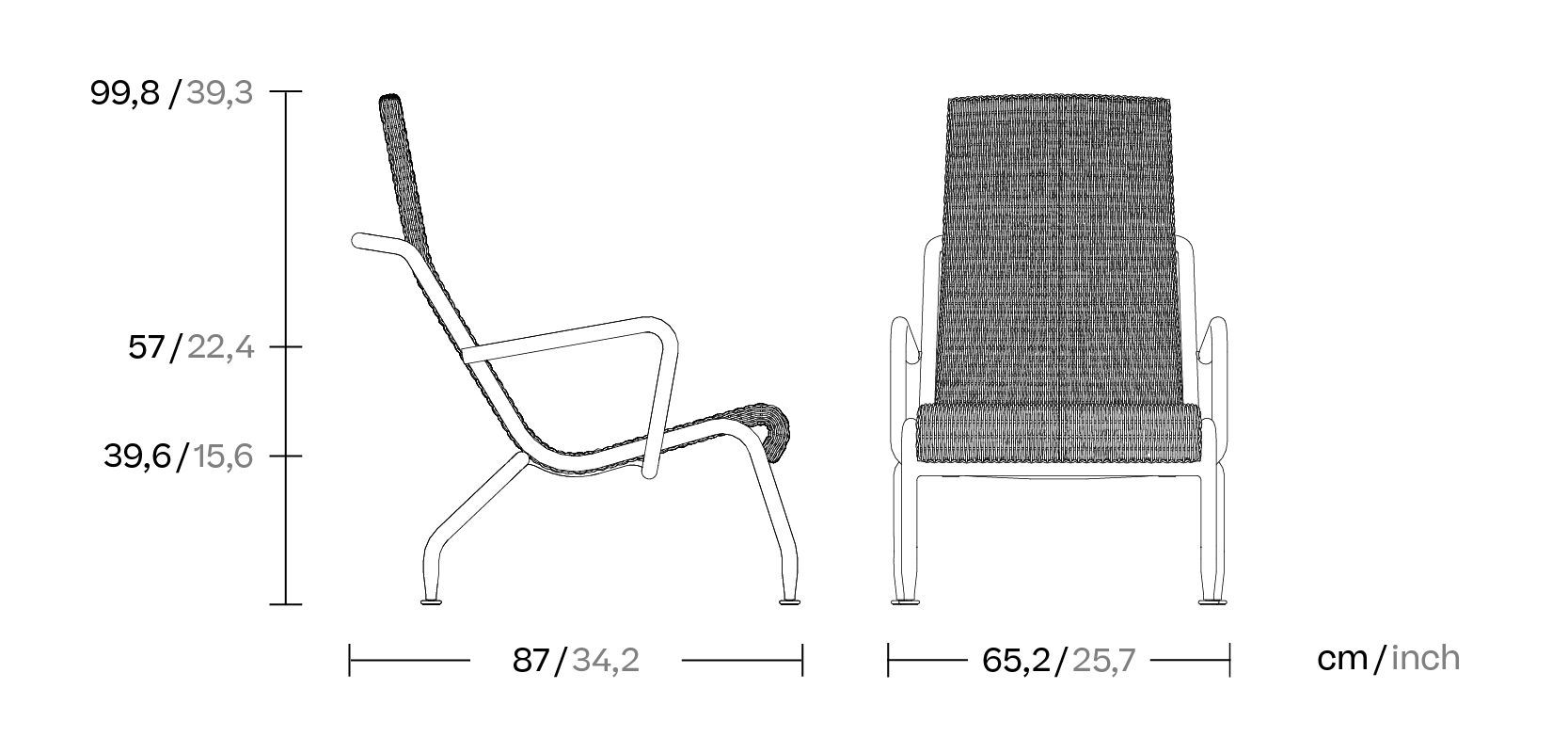 Кресло из ротанга и алюминия с подголовником Kettal Eolias ARCH-00103581 - Вид №1