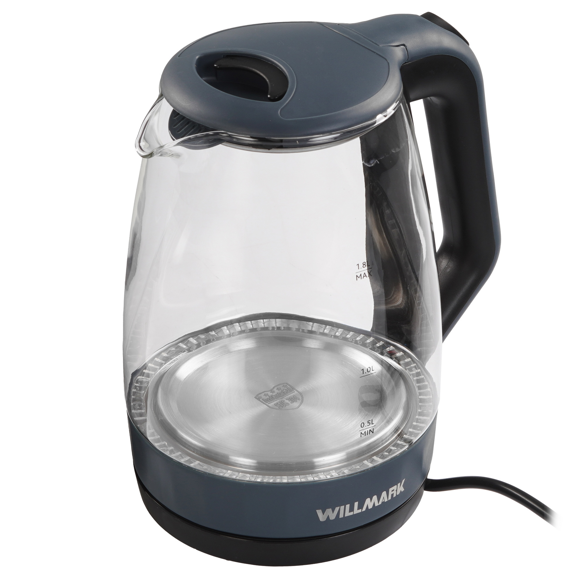 9269582 Электрочайник WILLMARK WEK-1823G черный STDN-0105853 - Вид №2