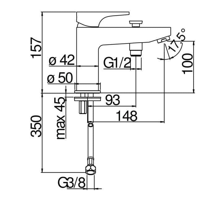 Однорычажный смеситель для ванны Nobili Yoyo ARCH-00126061 - Вид №2