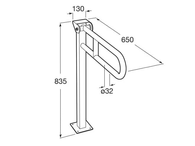 Металлическая вертикальная ручка для ванной комнаты Roca ACCESS ARCH-00133970 - Вид №2