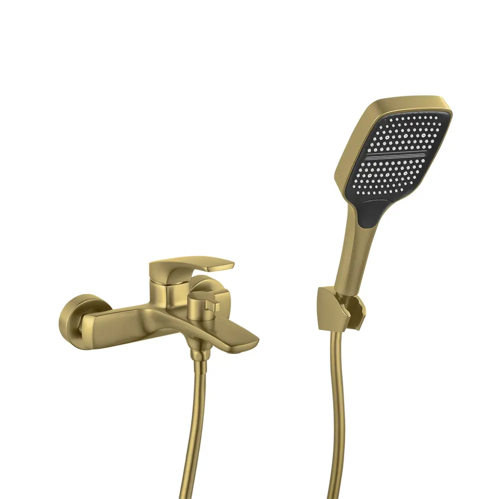 Смеситель для ванны Iddis LAHMG00i02 однорычажный с лейкой и шлангом цвет золото Lahta STLM-2082215