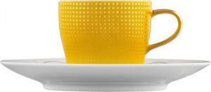 10595443 Furstenberg Набор чашек для эспрессо с блюдцами Furstenberg "Лунный свет" 70мл, 2 шт (желтая и оранжевая), п/к Фарфор