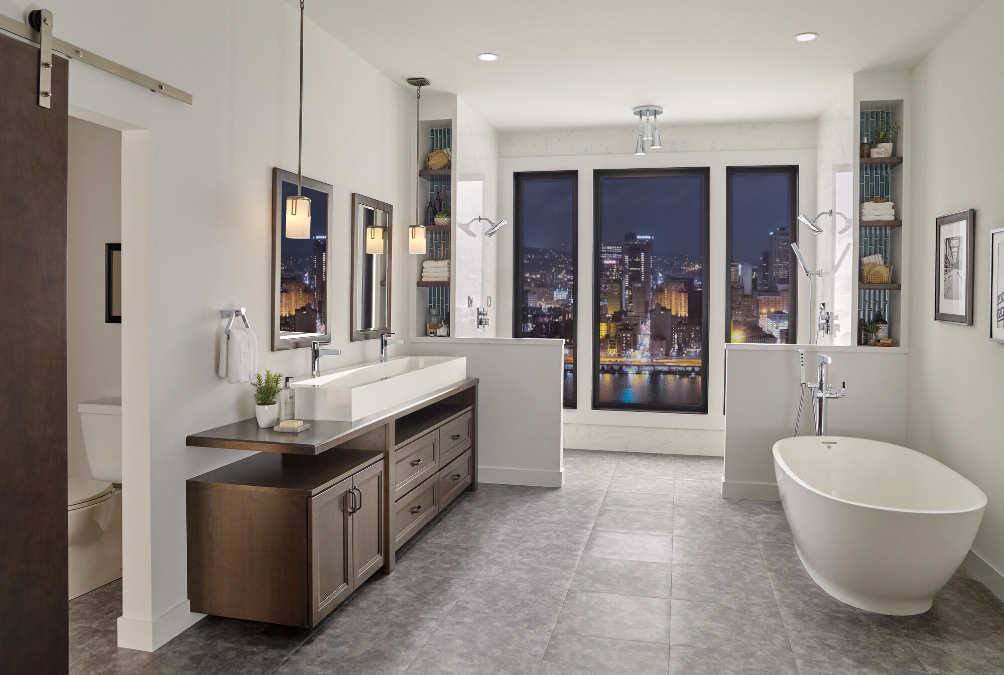 T4774-FL Напольная накладка для ванны с одной ручкой и ручным душем Delta Faucet Zura Хром  - Вид №1