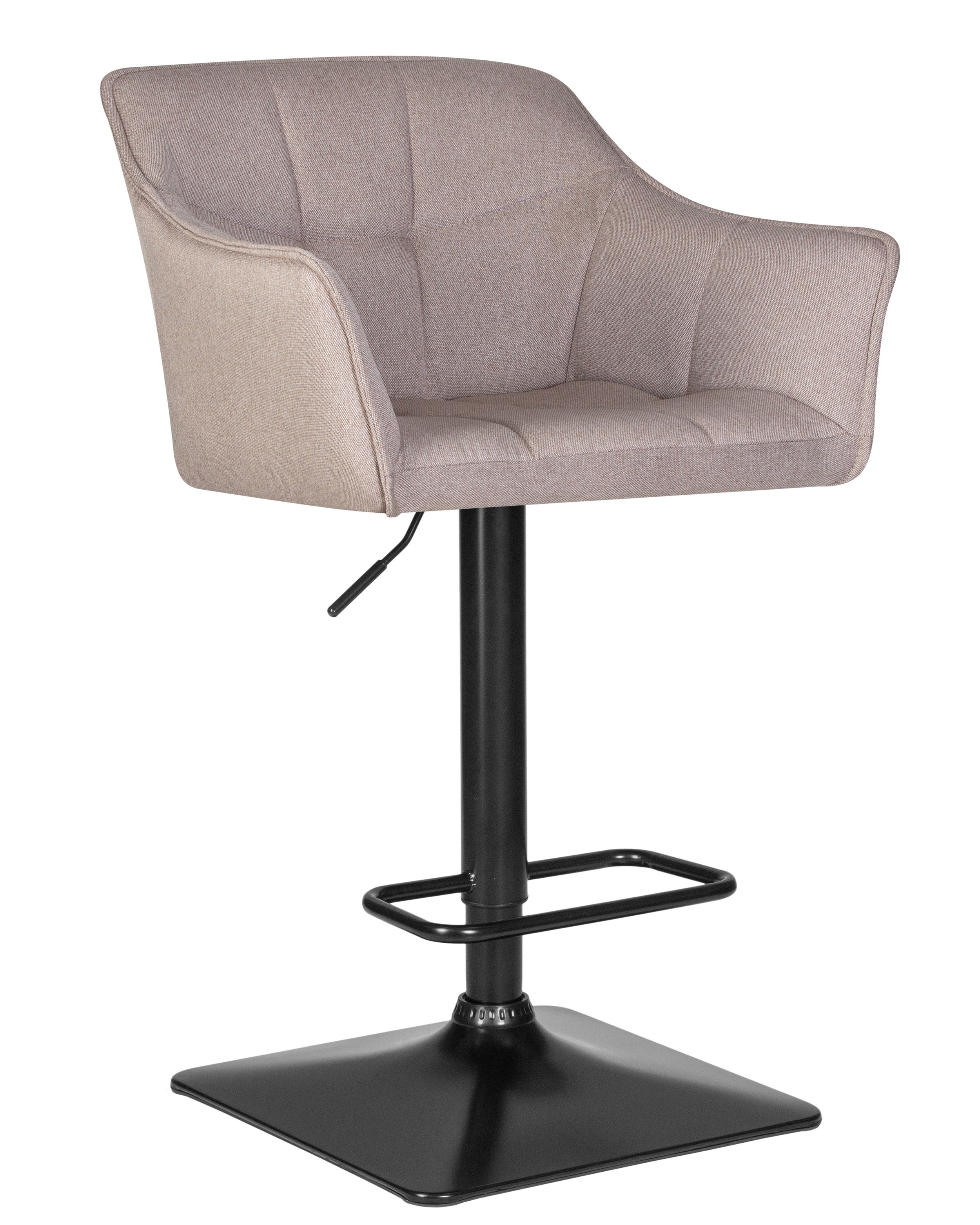 90297609 Барный стул Ralf LM 58х90х55см текстиль цвет светло-серый STLM-0173508 DOBRIN