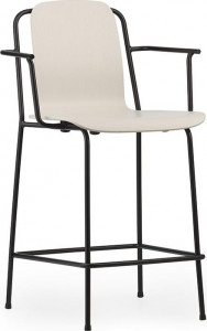 601966 Барное кресло 65 см Черная сталь / светло-серый Normann Copenhagen Studio