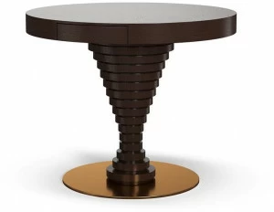 DWFI Круглый обеденный стол из фанерованной древесины  00002394