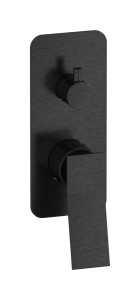 Внешние части встроенного в стену смесителя на 3 потребителя WE ARE IB wn220np Brushed Black Chrome Wave