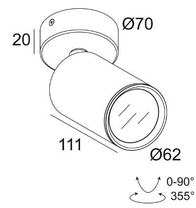 Регулируемый потолочный светодиодный прожектор Deltalight Spy ARCH-00098989 - Вид №2