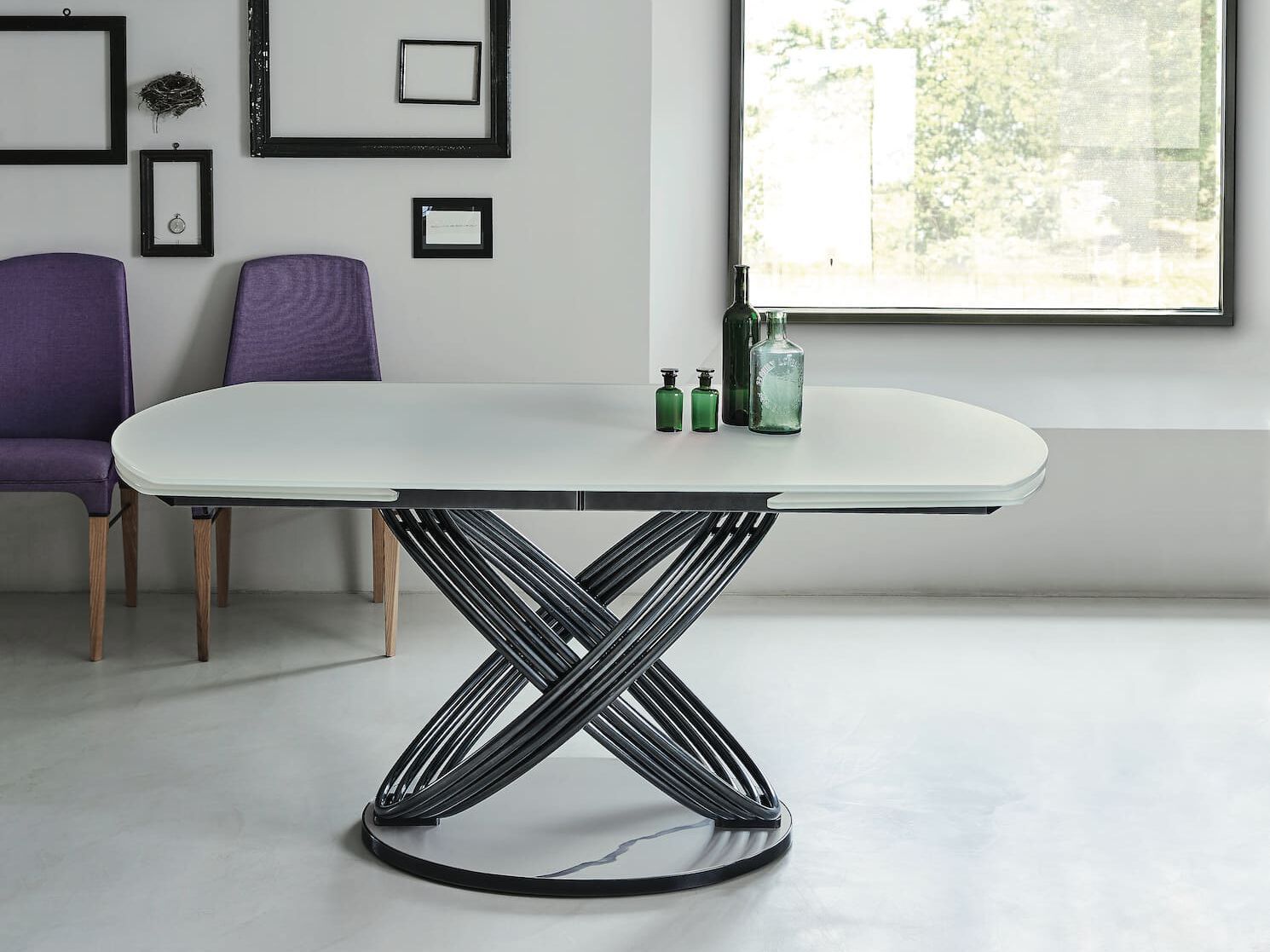 Овальный обеденный стол из стали и дерева Bontempi Casa FUSION ARCH-00070074 - Вид №4