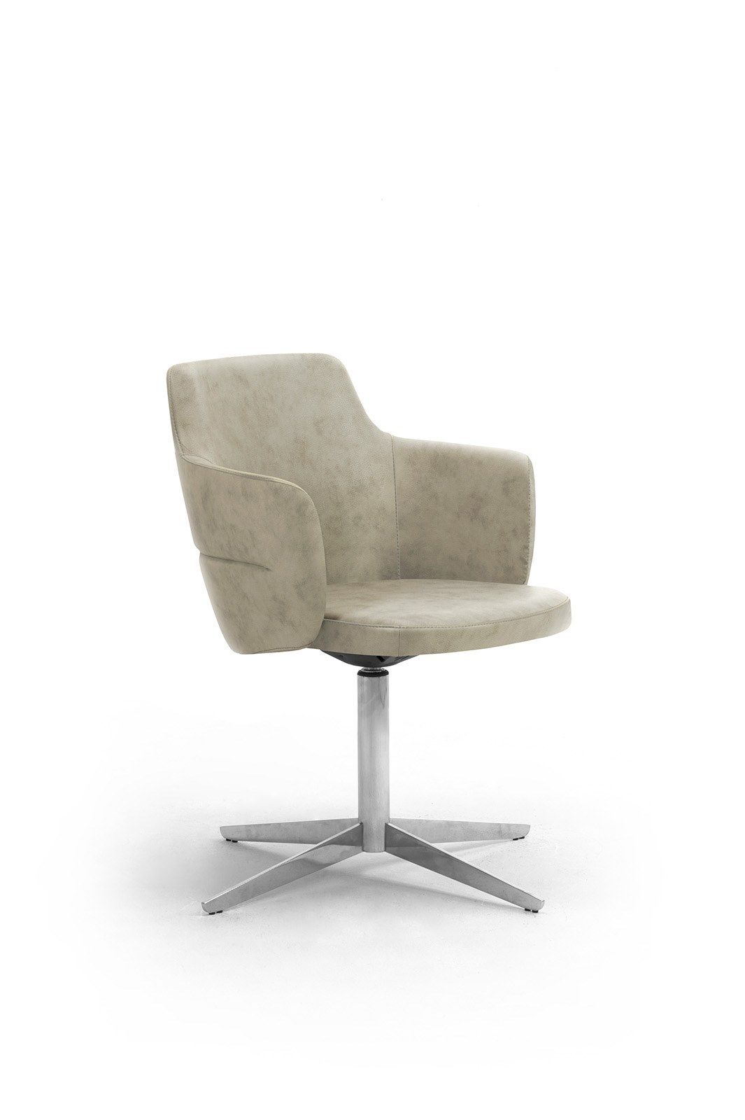 Кожаный спиц поворотный стул с подлокотниками Leyform ARCH-00054005 - Вид №1