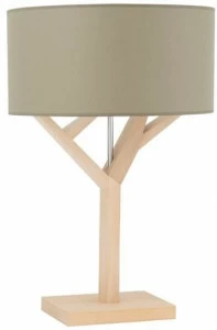 Flam & Luce Деревянная настольная лампа с тканевым абажуром Legno