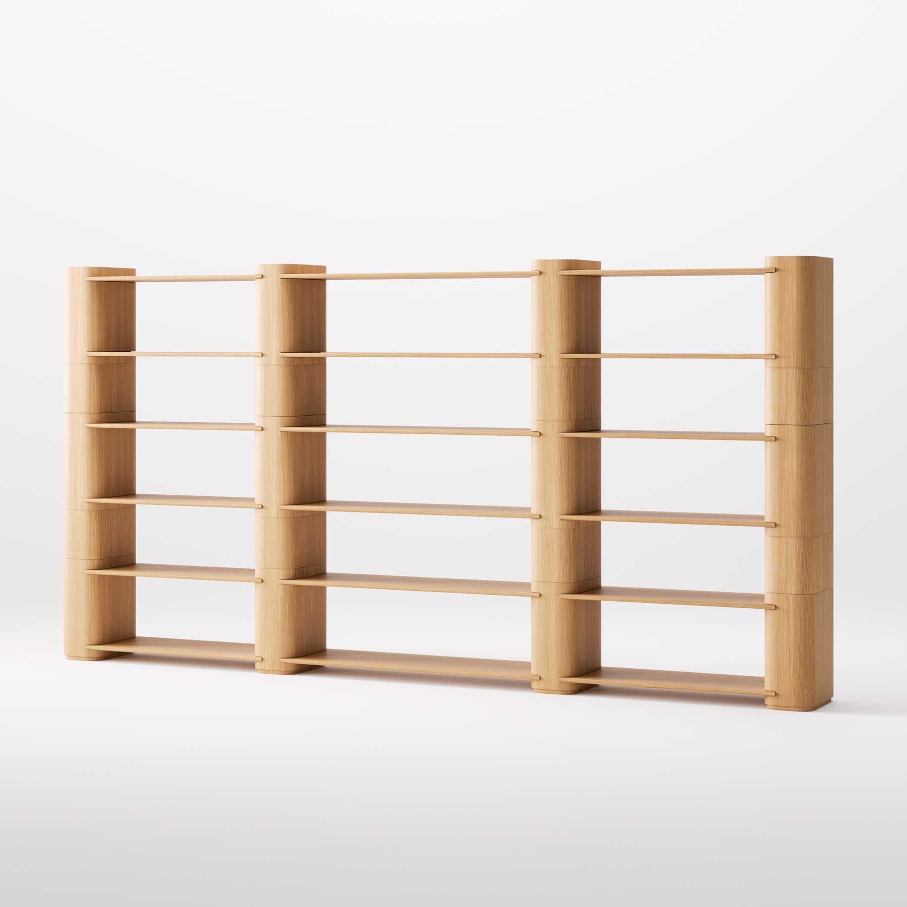 Деревянный самонесущий модульный книжный шкаф Wewood Path ARCH-00032308 - Вид №3