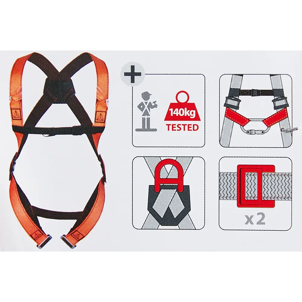 DELTA PLUS — страховочная привязь с двумя точками крепления 87811710 STLM-0844267 - Вид №10