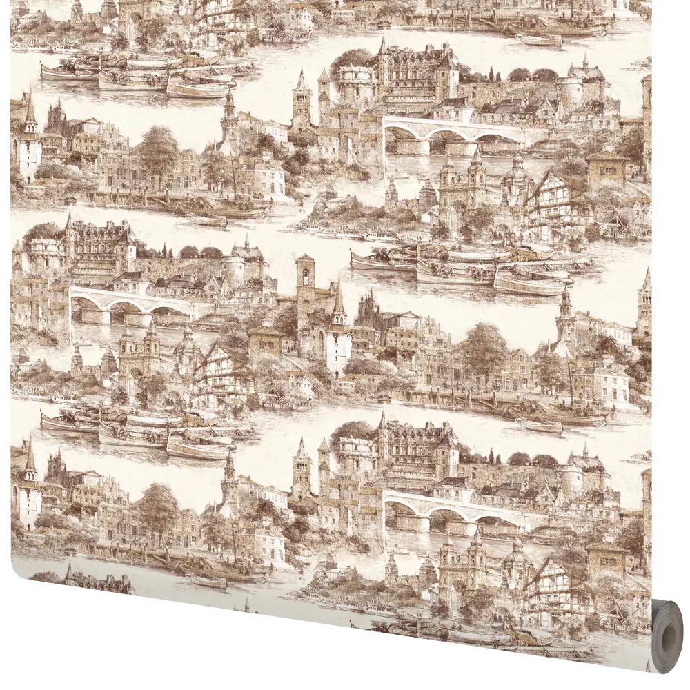 Обои флизелиновые Wall Decor бежевые 1.06 м 75071-28 Амстердам STLM-2064786