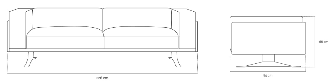 3-местный кожаный линейный диван WORKSPACE BOSTON ARCH-00112368 - Вид №5