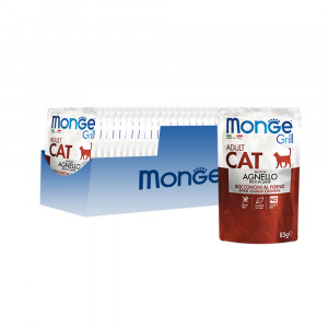 ПР0049525*28 Корм для кошек Cat Grill Pouch новозеландский ягненок пауч 85г (упаковка - 28 шт) Monge