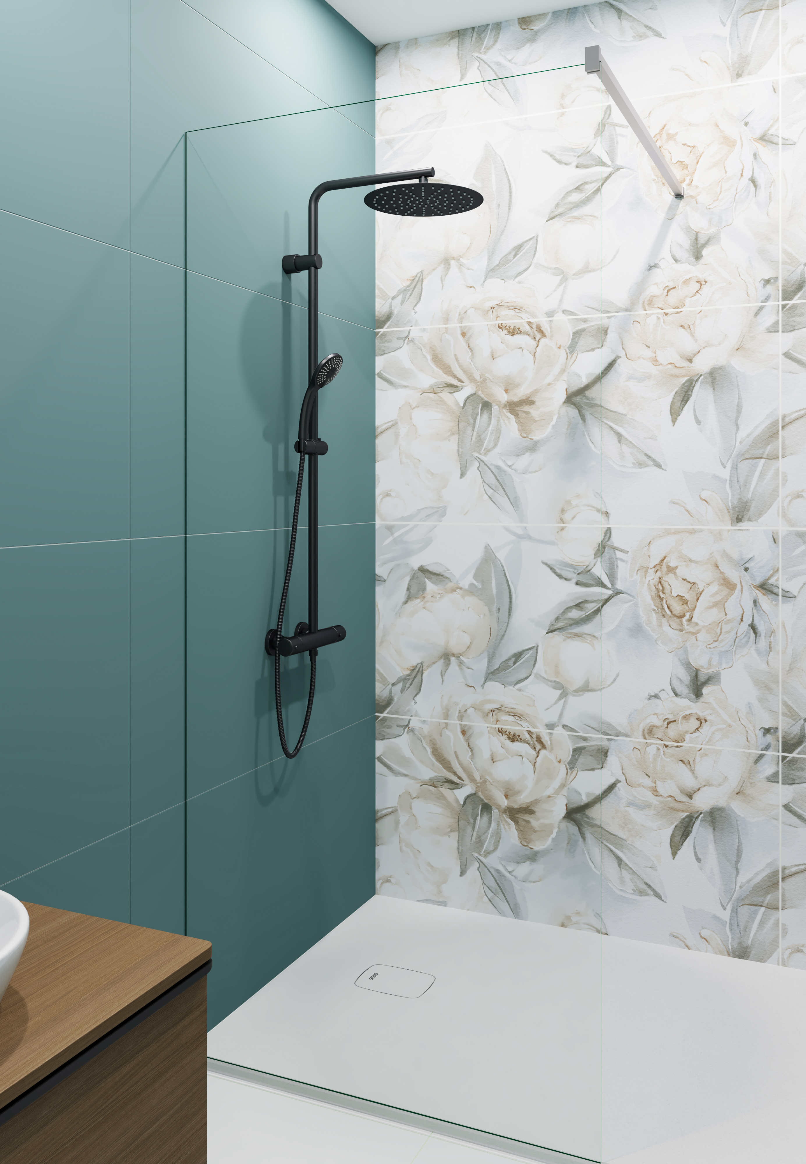 Элегантный керамогранит DECORS ELITE с цветочным декором STP-ST141 INCOLOR - Вид №2