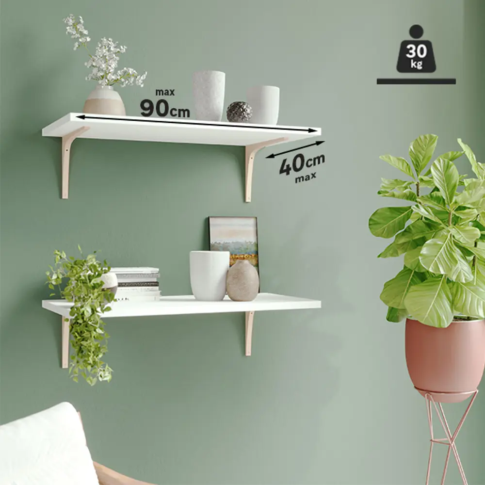 Кронштейны Spaceo для полок 20×30 см с нагрузкой 30 кг 85002134 STLM-1398959 - Вид №2