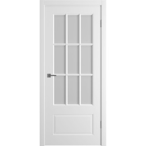 Дверь межкомнатная остекленная Эрика 60х200 см эмаль цвет белый VFD