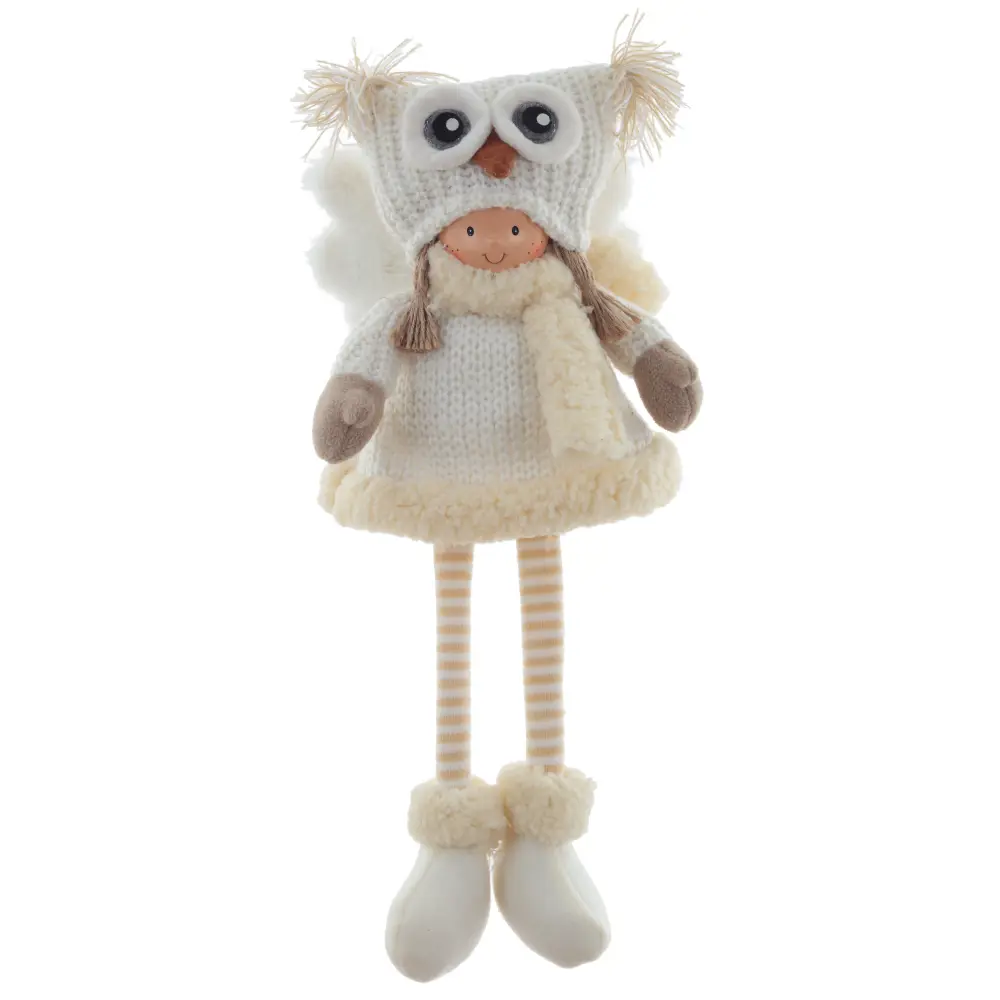 Новогодняя мягкая игрушка Девочка в кремовом костюме микс h 40 см 83560625 STLM-2168412 Santreyd  - Вид №7