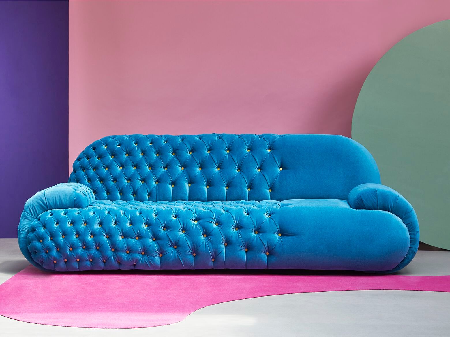 Бархатный диван capitonné Paolo Nesi MISSTAKE ARCH-00139565 - Вид №1