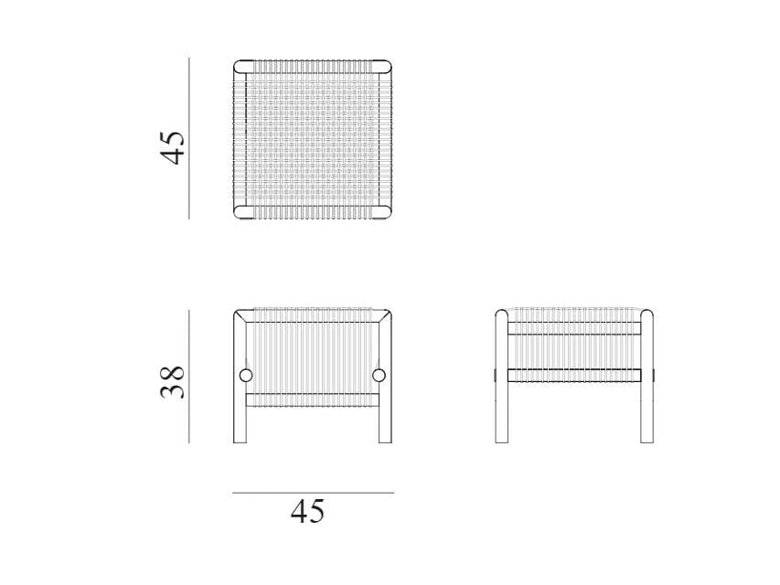 Садовая подставка для ног из веревки и красного дерева Exteta джунгли ARCH-00072561 - Вид №13