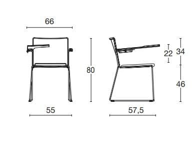 Стул для конференций из полипропилена с откидным верхом Diemme ARCH-00127824 - Вид №6