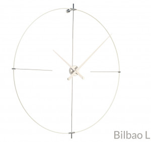 072316 Настенные часы L белые Nomon Bilbao