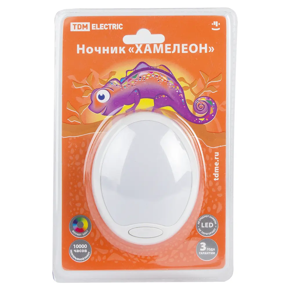 Ночник светодиодный Хамелеон 0.5 Вт в розетку изменение цветов RGB 15130414 STLM-2098163 TDM ELECTRIC  - Вид №2